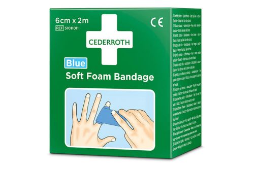 Bandaż z pianki Cederroth Soft Foam Bandage Blue, 6 cmx200cm