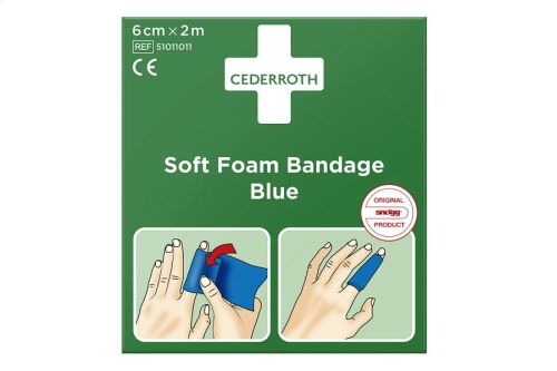 Bandaż z pianki Cederroth Soft Foam Bandage Blue, 6 cmx200cm
