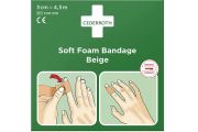 Bandaż z pianki Cederroth Soft Foam Bandage Beige, 3 cmx450cm