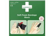 Bandaż z pianki Cederroth Soft Foam Bandage Black, 6 cmx450cm