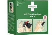 Bandaż z pianki Cederroth Soft Foam Bandage Black, 6 cmx450cm