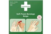 Bandaż z pianki Cederroth Soft Foam Bandage Beige, 6 cmx450cm