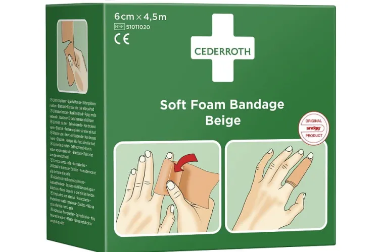 Bandaż z pianki Cederroth Soft Foam Bandage Beige, 6 cmx450cm