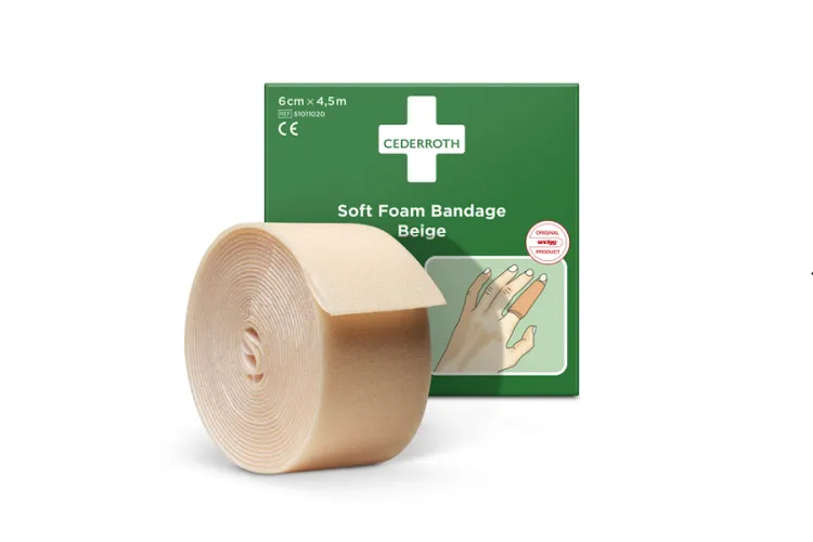 Bandaż z pianki Cederroth Soft Foam Bandage Beige, 6 cmx450cm