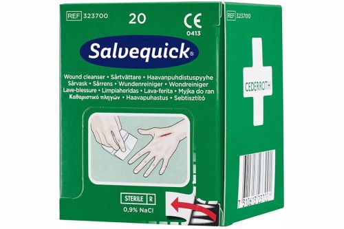 Myjka do ran Cederroth Salvequick, 20 szt., chusteczki dezynfekujące