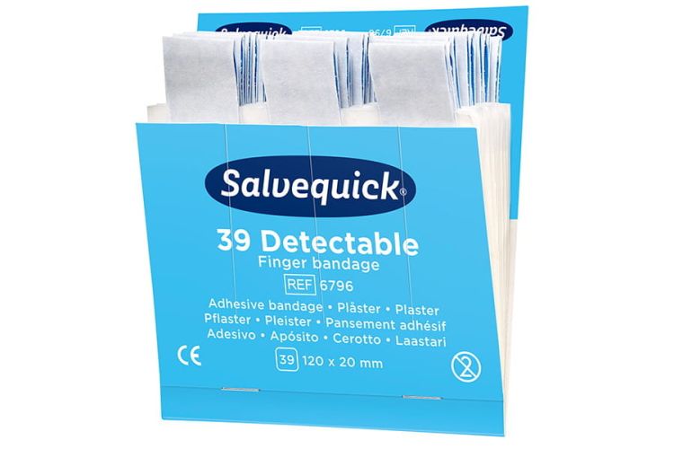 Plastry wykrywalne długie Cederroth Salvequick, 39 szt.