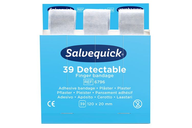 Plastry wykrywalne długie Cederroth Salvequick, 39 szt.