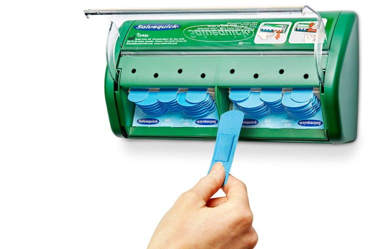 Dozownik na plastry Cederroth Salvequick Dispenser (pusty), pasujące wkłady: plastry salvequick - refills