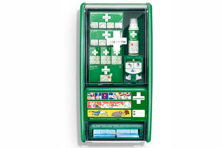 Apteczka ścienna Cederroth First & Burn Station