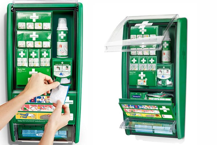 Apteczka ścienna Cederroth First & Burn Station