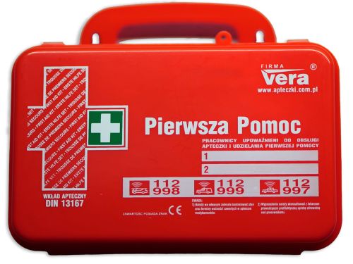 Przemysłowa apteczka pierwszej pomocy TOP 4 13167 w pudełku z tworzywa ABS Vera