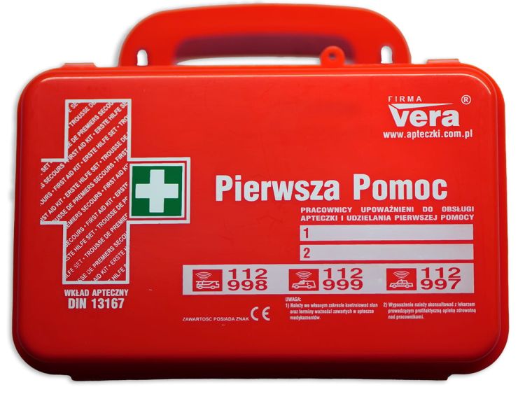 Przemysłowa apteczka pierwszej pomocy TOP 4 13167 w pudełku z tworzywa ABS Vera