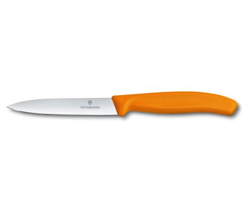 Nóż Victorinox do jarzyn, gładki, 10 cm, pomarańcz