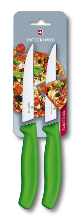 2 noże Victorinox do pizzy, ząbk. 12 cm, zielone